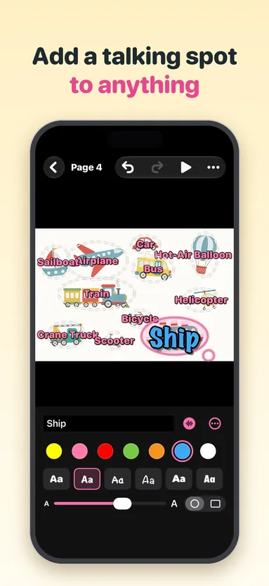 Adding a talking spot to a picture in the Picture Talk page editor
